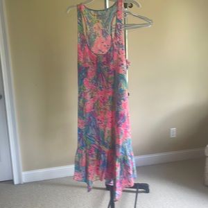 Lilly Pulitzer racer back flounce dress with ruffle